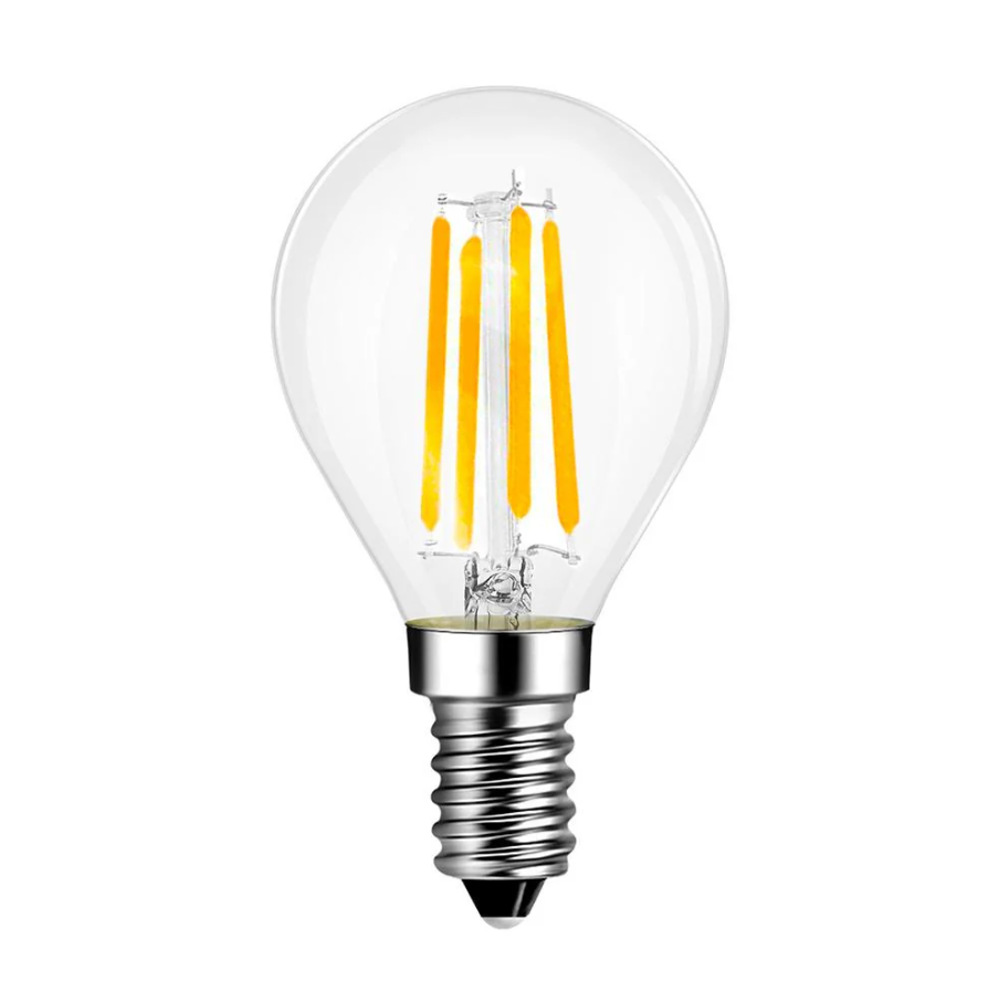 ECOLUX LED 6W E27 T45 Filament Bulb Warm White Dimmable, Slim Filament LED Bulb for Elegant Warm Lighting with Dimmable Control